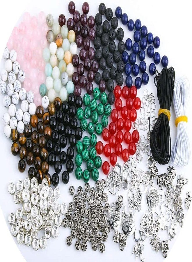 DIY Crafts 600 Pcs Kit, Dark Color, Crystal Beads for Jewelry Making, Natural Stone Beads for Bracelets, Gemstone Beading & Jewelr (600 Pcs Kit, Dark Color) - Image 3